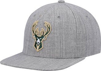 Men's Heathered Gray Milwaukee Bucks 2.0 Snapback Hat