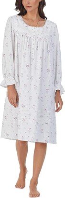 Cotton Flannel Long Sleeve Waltz Gown (Rosebuds) Women's Pajama