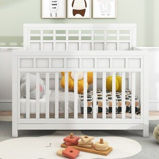 TONWIN Certified Baby Safe Crib Pine Solid Wood