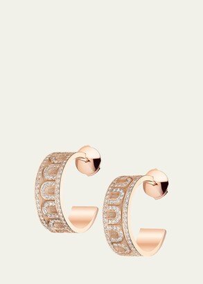 DAVIDOR 18k Rose Gold Diamond L'Arc Hoop Earrings