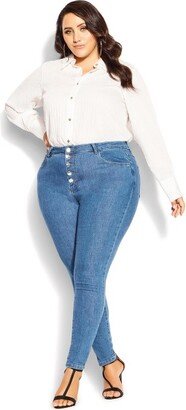 | Women's Plus Size Jean Harley Class Sk - Sapphire Denim - 20W