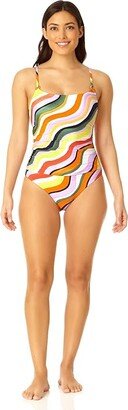 Shirred Lingerie Maillot (Multi) Women's Swimsuits One Piece