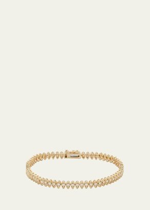 14k Yellow Gold Diamond Marquis Tennis Bracelet