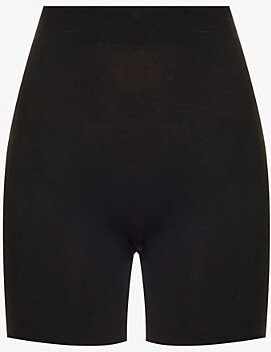 Womens Black Contour Control Stretch-cotton Shorts