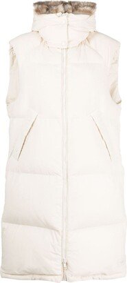 Detachable-Hood Midi Gilet