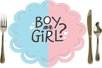 Big Dot Of Happiness Baby Gender Reveal - Team Boy or Girl Party Table Chargers Place Setting 12 Ct