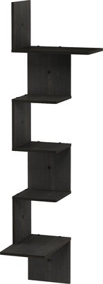 Porch & Den Munjoy Modern 5-tier Wall Floating Corner Shelf