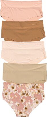 5-Pack Laser Microfiber Hipster Panties