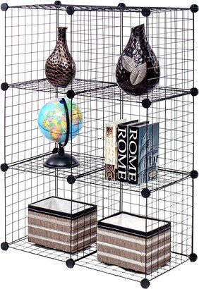 6 Cube Grid Wire Organizer Wardrobe Shelves Bookcase DIY