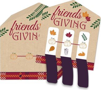 Big Dot of Happiness Friends Thanksgiving Feast - Friendsgiving Game Pickle Cards - Pull Tabs 3-in-a-Row - Set of 12