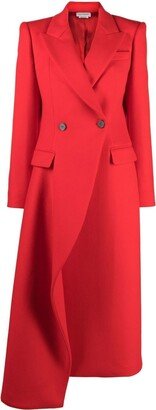 Double-Breasted Asymmetric Wool Coat