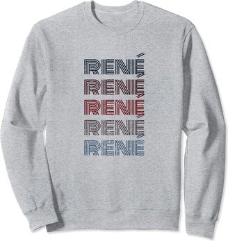 Vintage Name Gift for René 70s Vintage Personalized First Name René Sweatshirt