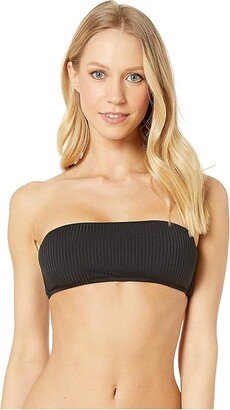 Mila Top (Black EcoRib) Women's Swimwear