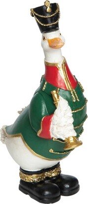 Resin 7.5 in. Multicolored Christmas Duck Nutcracker Figurine