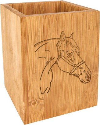 Engraved Utensil Holder - Horse Designs | Kitchen Organizer Equestrian Gift Show Award