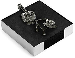 Black Orchid Cocktail Napkin Holder