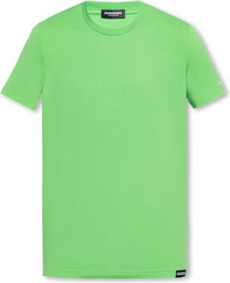 Cotton T-shirt With Logo - Green-AA