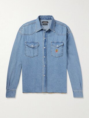 Cherry Los Angeles Embroidered Denim Jacket