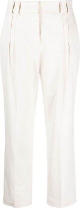 High-Waisted Straight-Leg Trousers-AO