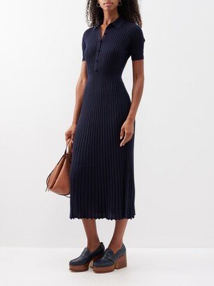 Amor Ribbed Cashmere-blend Midi Dress-AA