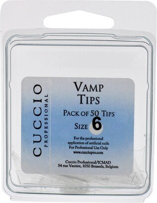 Vamp Tips - 6 by Cuccio Pro for Women - 50 Pc Acrylic Nails