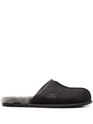 Scuff leather slippers