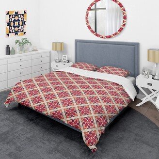 Designart 'Retro Floral Pattern VI' Mid-Century Duvet Cover Set