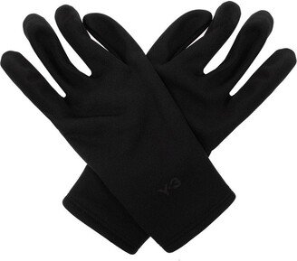 Logo Embossed Ribbed-cuff Gloves-AA