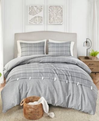 Bryson Pieced Plaid 3 Piece Duvet Cover Set Collection