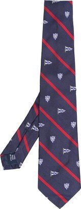 Stripe-Print Silk Tie