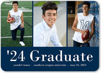 Graduation Announcements: Diploma Time Graduation Announcement, Blue, 5X7, Signature Smooth Cardstock, Rounded