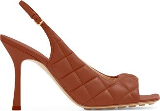 Leather Padded Slingback Sandals 90