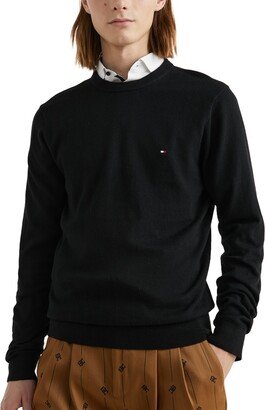 Men's Regular-Fit Pima Cotton Cashmere Blend Solid Crewneck Sweater