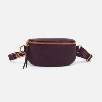 Fern Belt Bag in Pebbled Leather - Ruby Wine