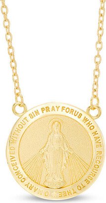 Virgin Mary Medallion Necklace in 10K Gold - 17