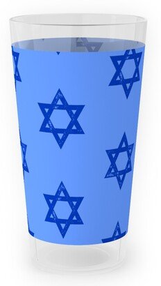 Outdoor Pint Glasses: Star Of David - Blue Outdoor Pint Glass, Blue