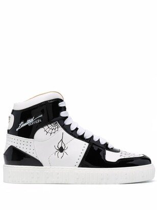 Leather High-Top Sneakers-AB