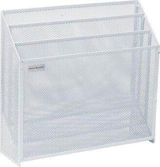 Network Collection, 3-Tier Vertical File Storage Basket, Letter Size, Folders, Documents and Magazines, Desktop Organizer, Mesh