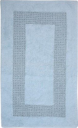 Skid Resistant Functional Bath Rug 21 x 34 Light Blue