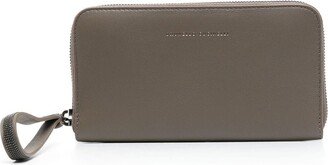 Monili detail leather wallet