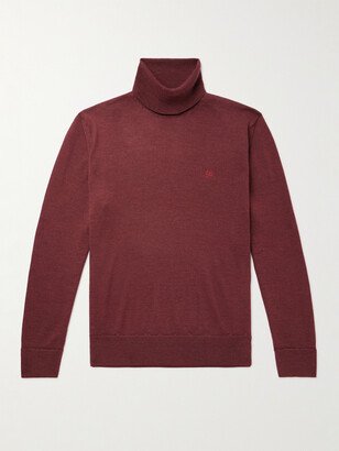 Logo-Embroidered Wool Rollneck Sweater