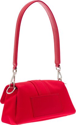 'le Petit Bambimou' Red Shoulder Bag With Metal Logo Lettering In Nylon Man