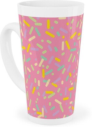 Mugs: Sprinkles - Pink Tall Latte Mug, 17Oz, Pink