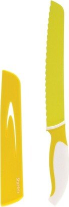 8-inch Bread Knife with Sheath, Yellow