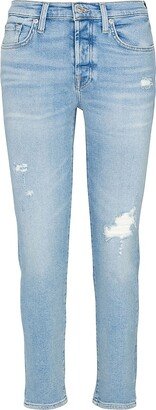 Josefina Mid-Rise Distressed Skinny Boyfriend Jeans