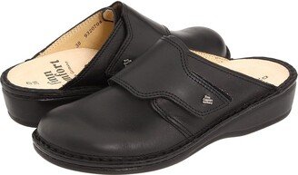 Aussee - 82526 (Black Leather Soft Footbed) Women's Clog Shoes