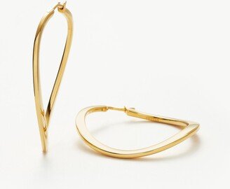 Classic Curve Large Hoop Earrings | 18ct Gold Plated Vermeil