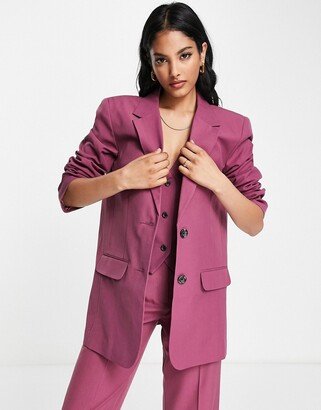 Mix & Match slim boy suit blazer in plum