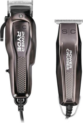 StyleCraft Professional Power Ryde Clipper and Power Cruiser Trimmer Corded Combo Set, 2 Piece