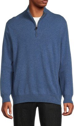 Saks Fifth Avenue Made in Italy Saks Fifth Avenue Men's Essential Cashmere Quarter Zip Sweater